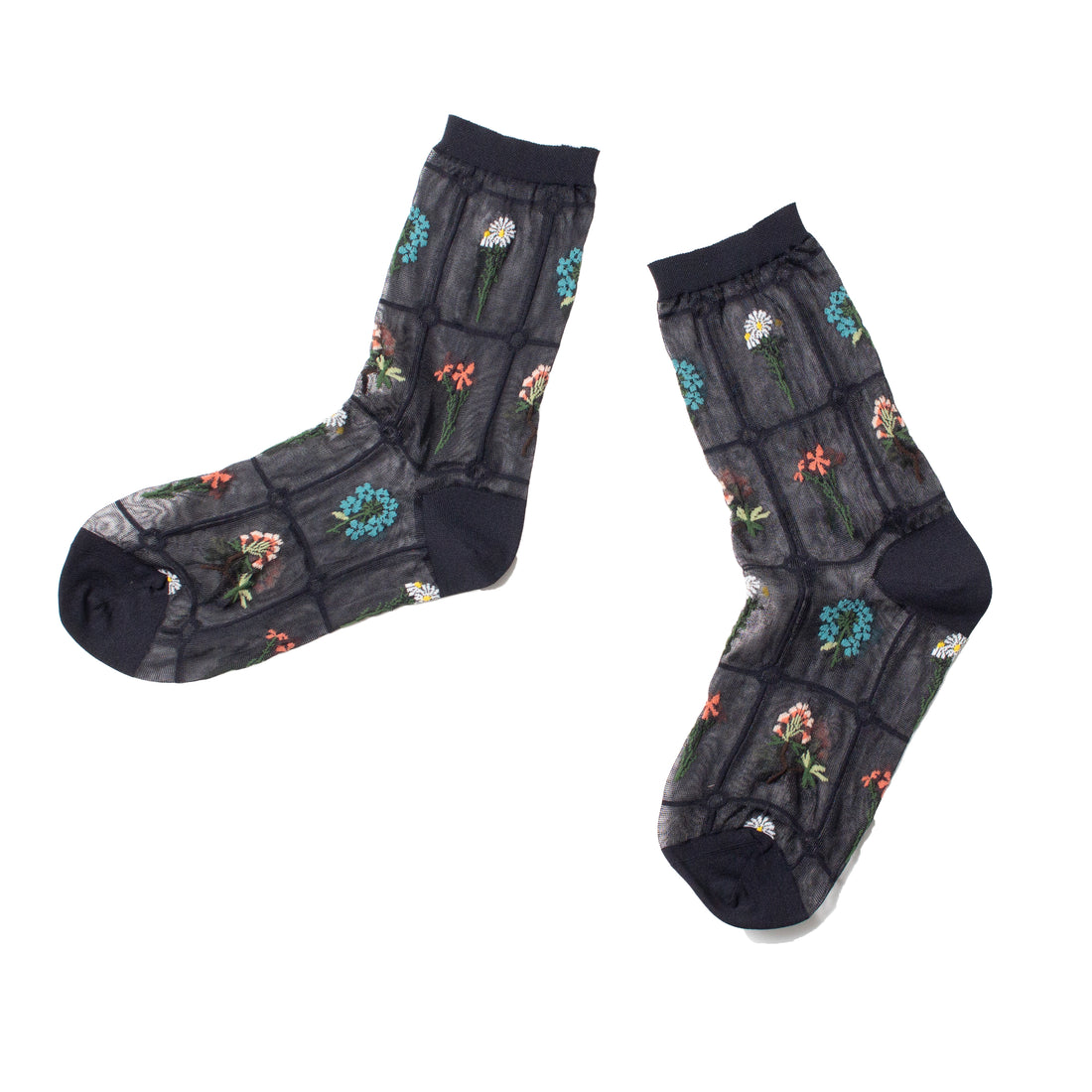 Hansel from Basel Wildflower Sheer Crew in Black