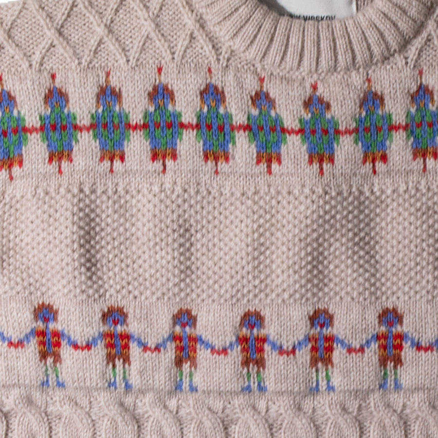 Henrik Vibskov Cable Jack Knit Sweater in Beige Multi Knit