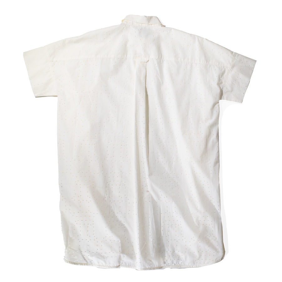 Henrik Vibskov Fold Shirt Dress in White Punched Boxes