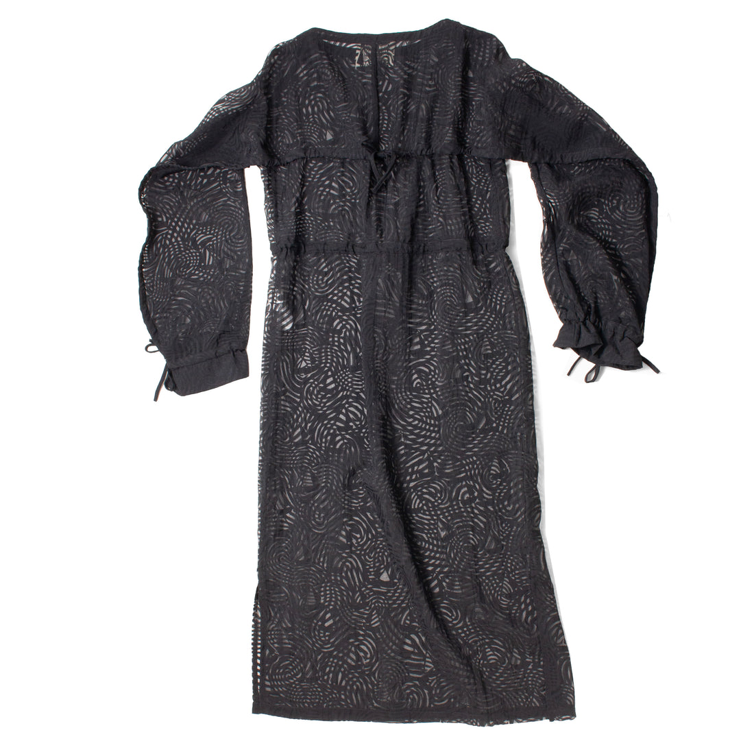 Henrik Vibskov Long Delivery Dress in Dark Stormy Sea