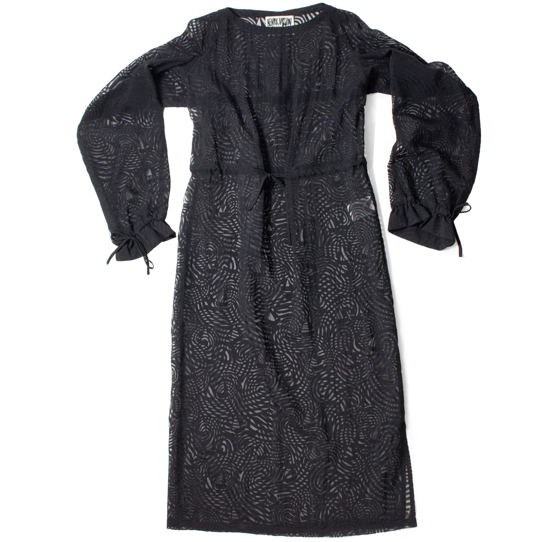 Henrik Vibskov Long Delivery Dress in Dark Stormy Sea