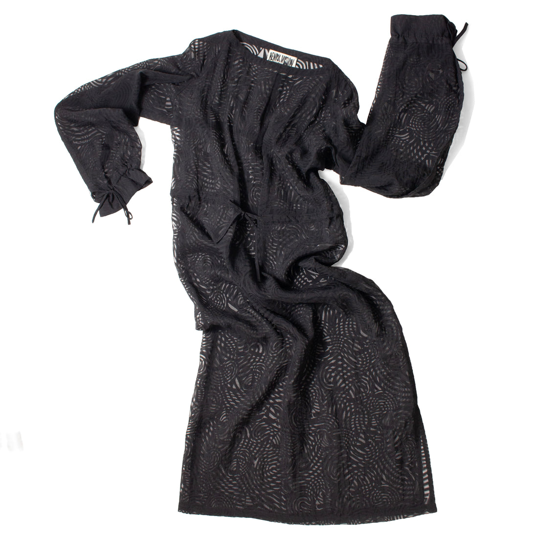 Henrik Vibskov Long Delivery Dress in Dark Stormy Sea