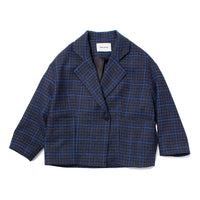 Henrik Vibskov Shady Suit Jacket in Blue Wool Checks