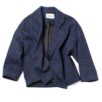 Henrik Vibskov Shady Suit Jacket in Blue Wool Checks
