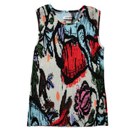 Henrik Vibskov Sleeveless Plissé Top in Carrots