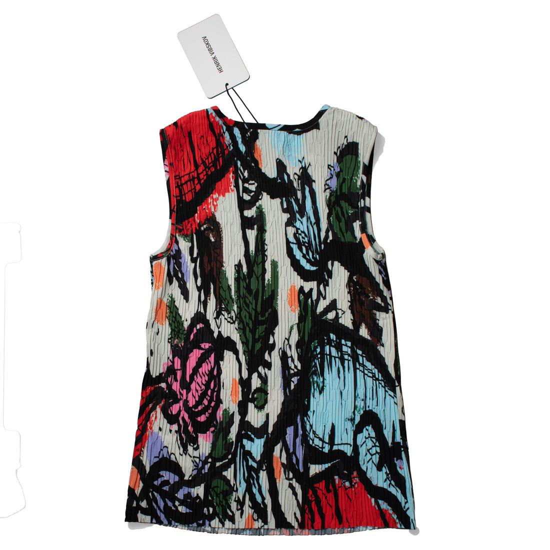 Henrik Vibskov Sleeveless Plissé Top in Carrots