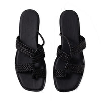 Hereu Lina Woven Sandal in Black