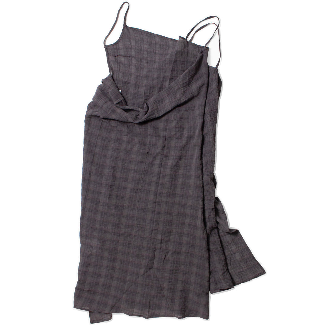 Hope Occasion Dress in Grey Check Voile