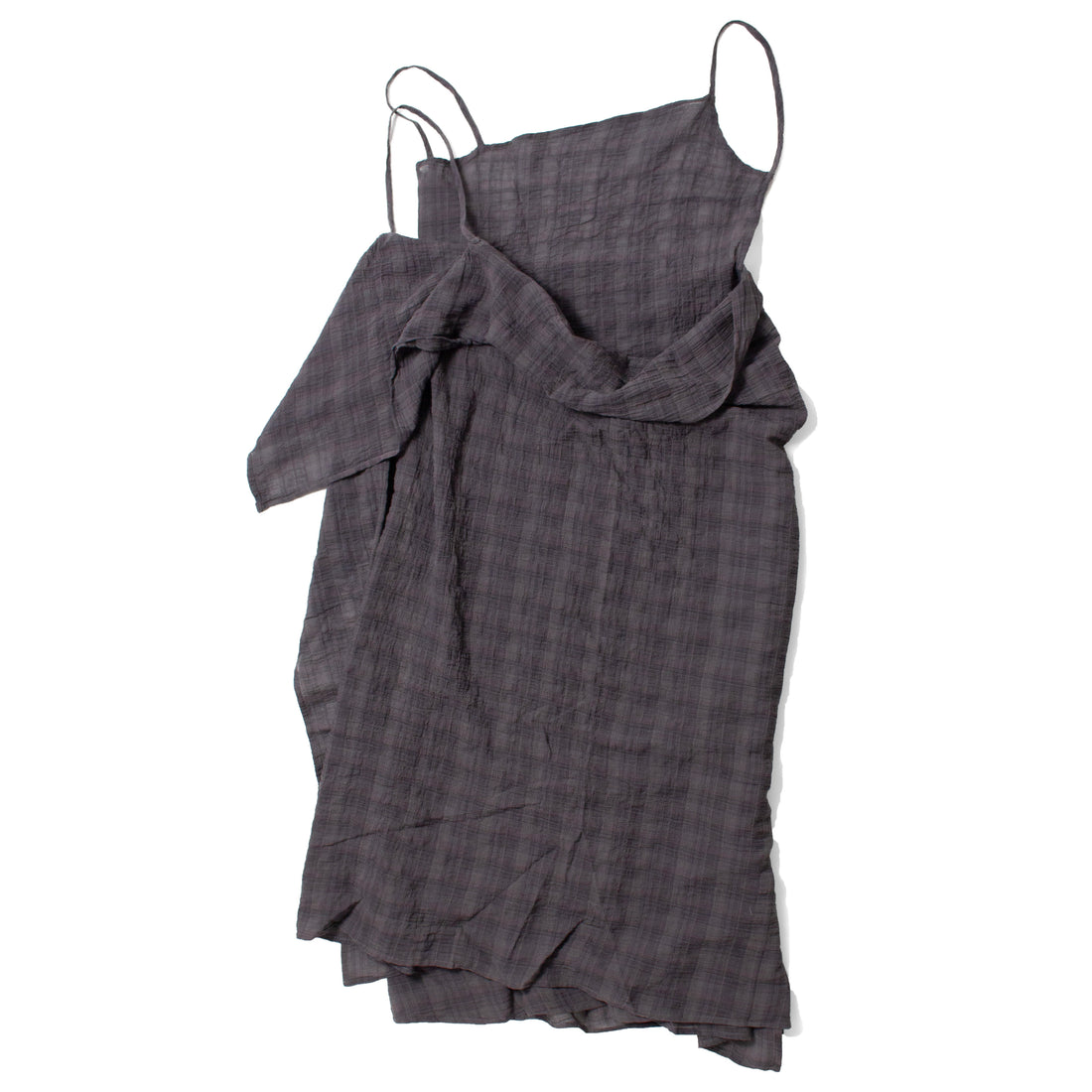 Hope Occasion Dress in Grey Check Voile