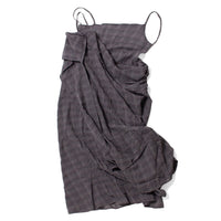 Hope Occasion Dress in Grey Check Voile