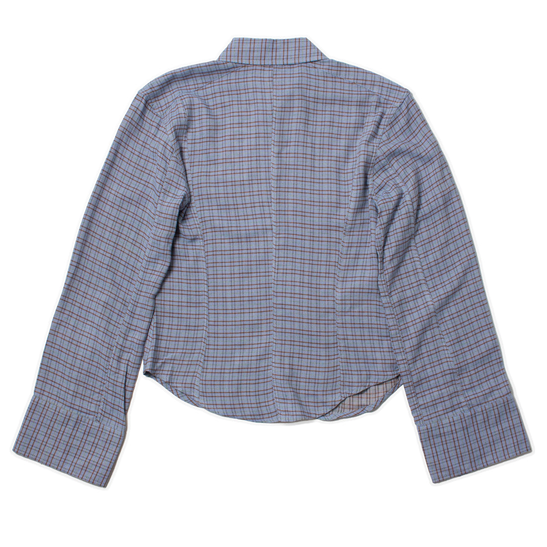 Hope Shape Shirt in Blue Check Viscose