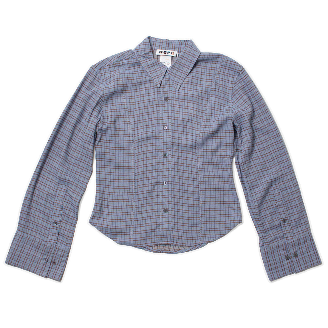 Hope Shape Shirt in Blue Check Viscose