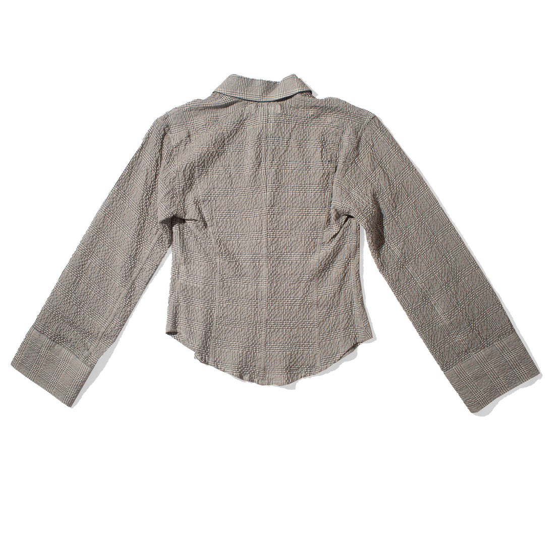 Hope Shape Shirt in Crinkled Grey Check