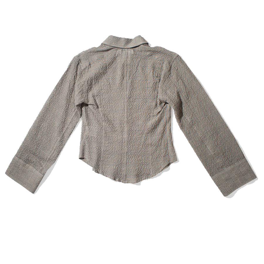 Hope Shape Shirt in Crinkled Grey Check