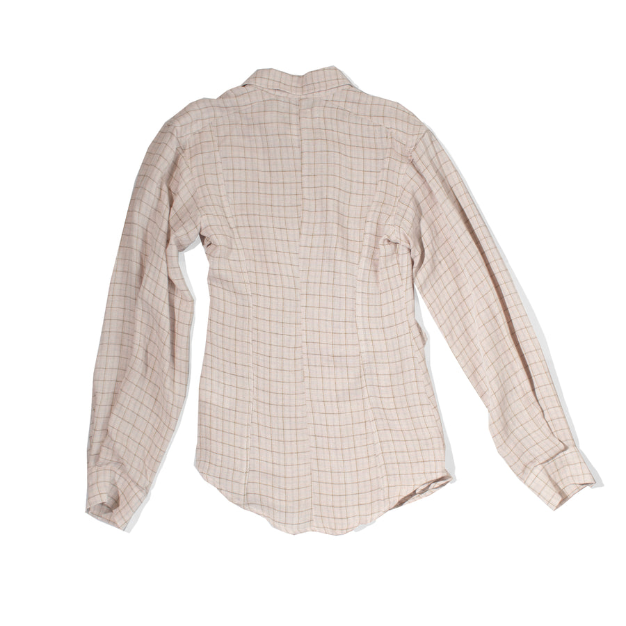 Hope Twisty Shirt in Airy Pink Check