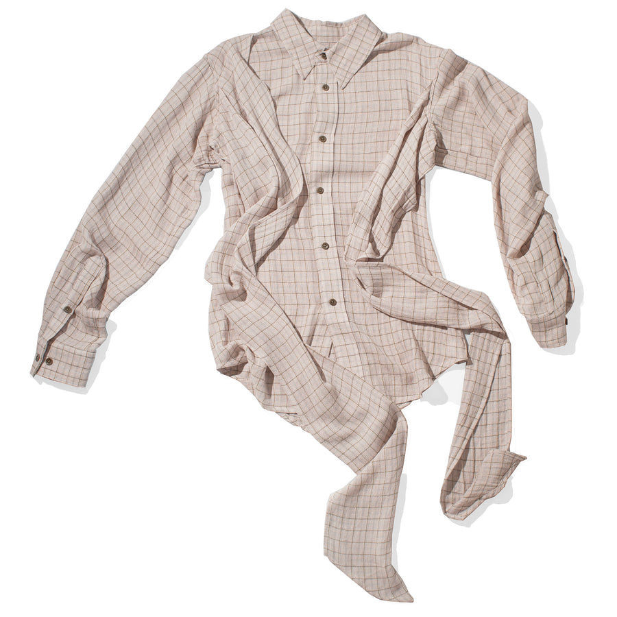 Hope Twisty Shirt in Airy Pink Check