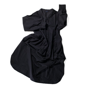 ICHI LS Collar Dress in Black