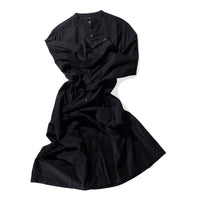 ICHI Woven Cotton Dress in Black
