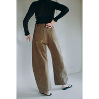 Sayaka Davis Barrel Denim Pant in Brown