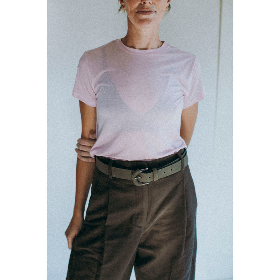 Baserange Bamboo Tee Shirt in Doro Pink