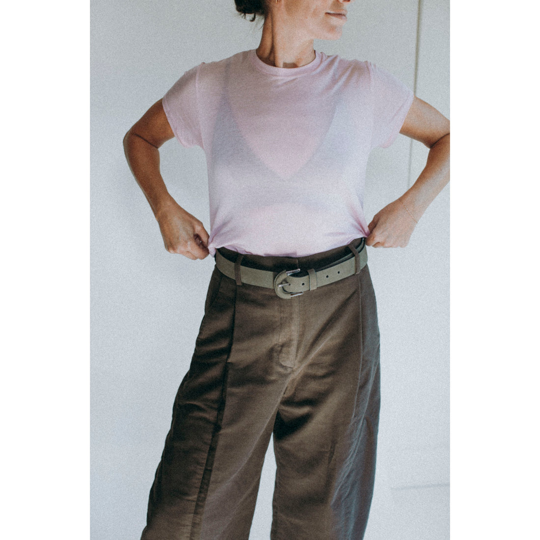 Baserange Bamboo Tee Shirt in Doro Pink