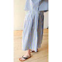 Kasmaria Cropped Shirt with Tie in Yarn Dye Stripe