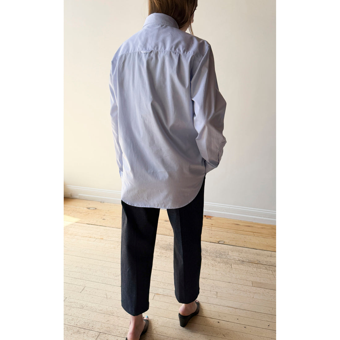 Maria McManus Slim Tunic Shirt in Sky Blue