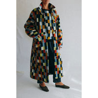Henrik Vibskov Banana Coat in Brushed Squares