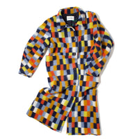 Henrik Vibskov Banana Coat in Brushed Squares