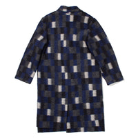 Henrik Vibskov Flat Coat in Brushed Black Squares