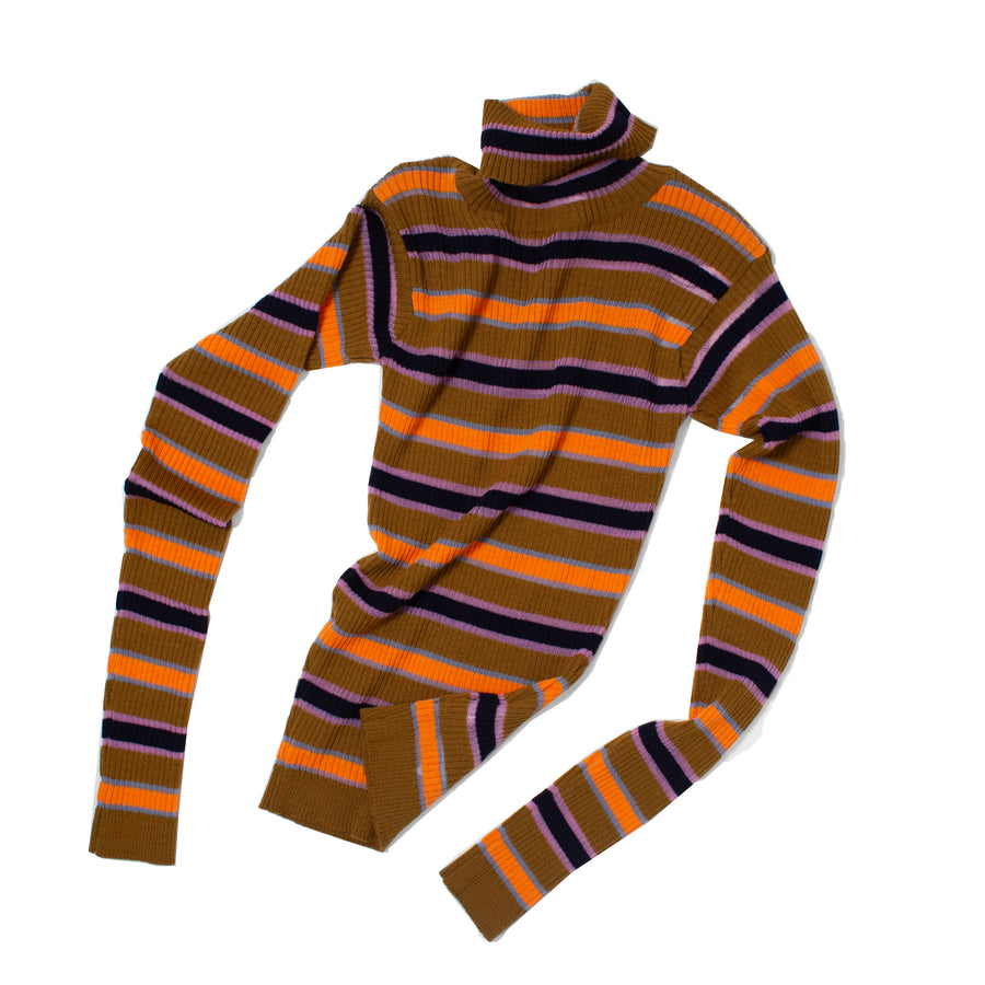 Henrik Vibskov Line Turtleneck in Tapenade Stripes