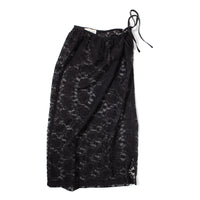 Proche Embroidered Tulle Slip Skirt in Black