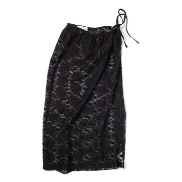 Proche Embroidered Tulle Slip Skirt in Black