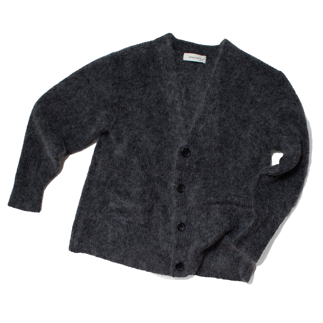 Sayaka Davis Mohair Cardigan in Charcoal