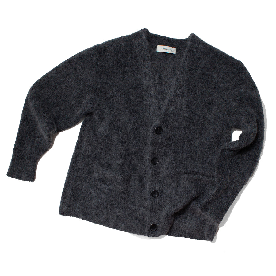Sayaka Davis Mohair Cardigan in Charcoal