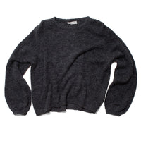 Ichi Antiquités Peru Knit Boucle Pullover in Charcoal