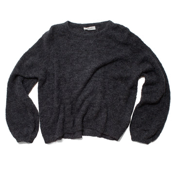 Ichi Antiquités Peru Knit Boucle Pullover in Charcoal