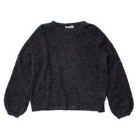 Ichi Antiquités Peru Knit Boucle Pullover in Charcoal