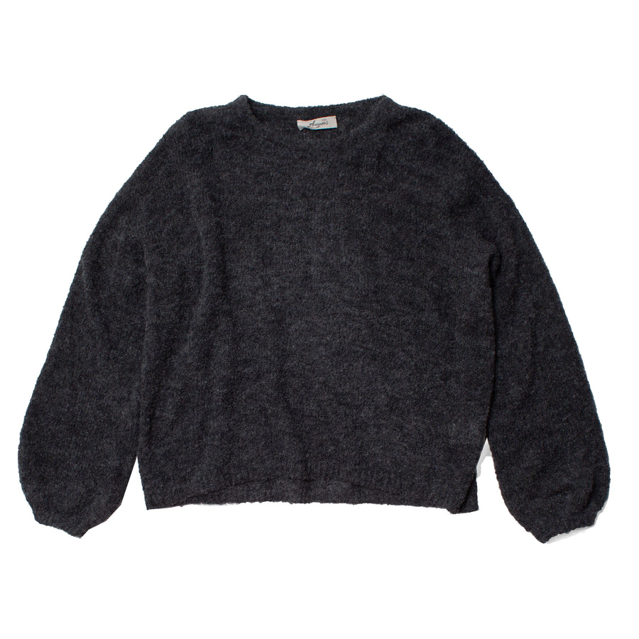 Ichi Antiquités Peru Knit Boucle Pullover in Charcoal