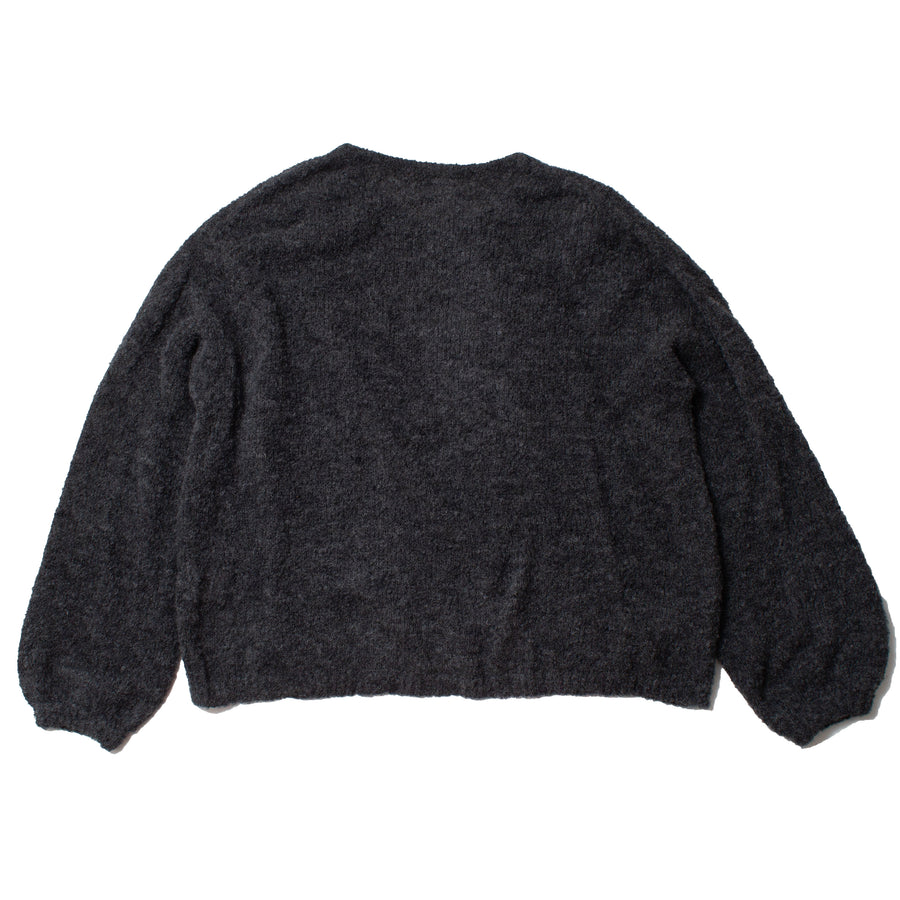 Ichi Antiquités Peru Knit Boucle Pullover in Charcoal