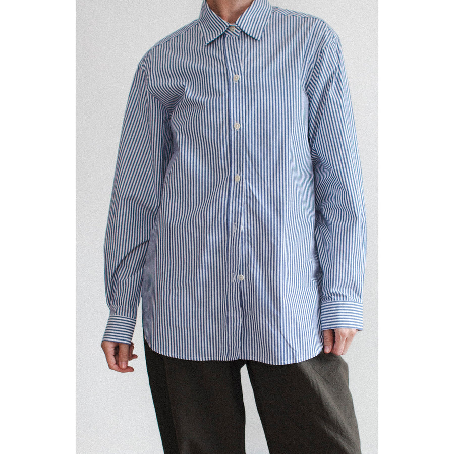 Shaina Mote Classic Button Down in Blue Stripes