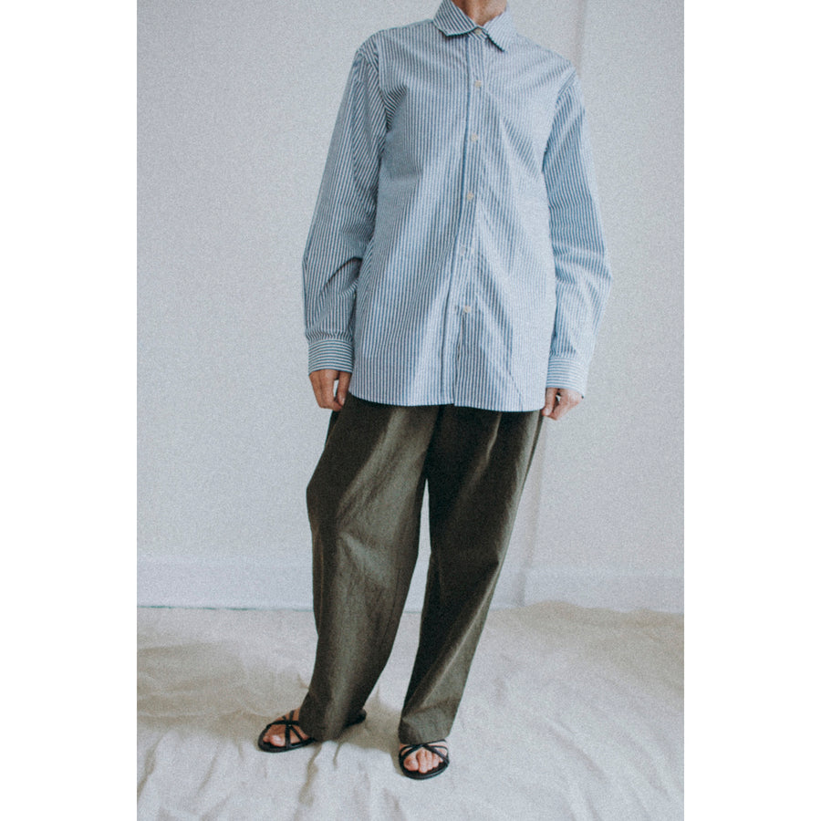 Shaina Mote Classic Button Down in Blue Stripes