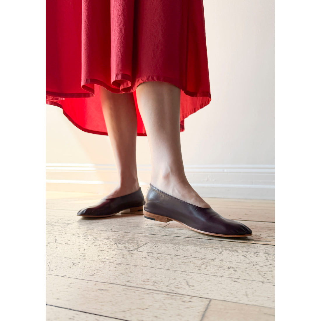 Martiniano Glove Flat in Oxblood