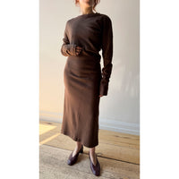 6397 Twisted Seam Dress in Soil