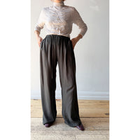 Pas de Calais Crinkle-Finish Wool Gauze Jersey Turtleneck Pullover in Ivory