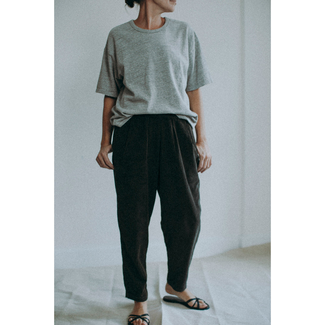 Black Crane Carpenter Pants in Forest