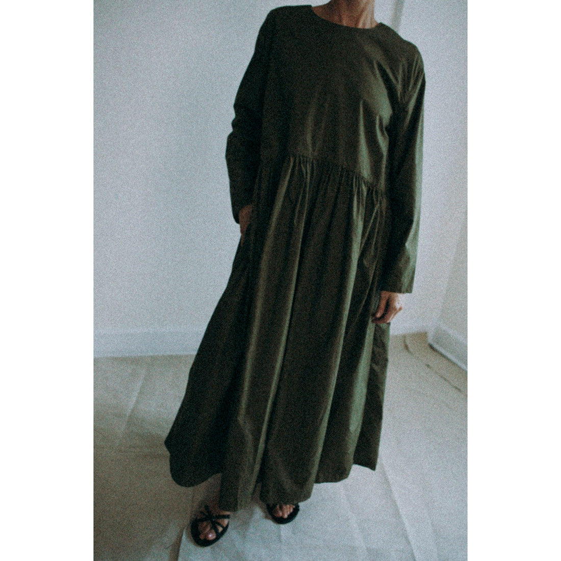 Ichi Antiquités Typewriter Dress in Khaki