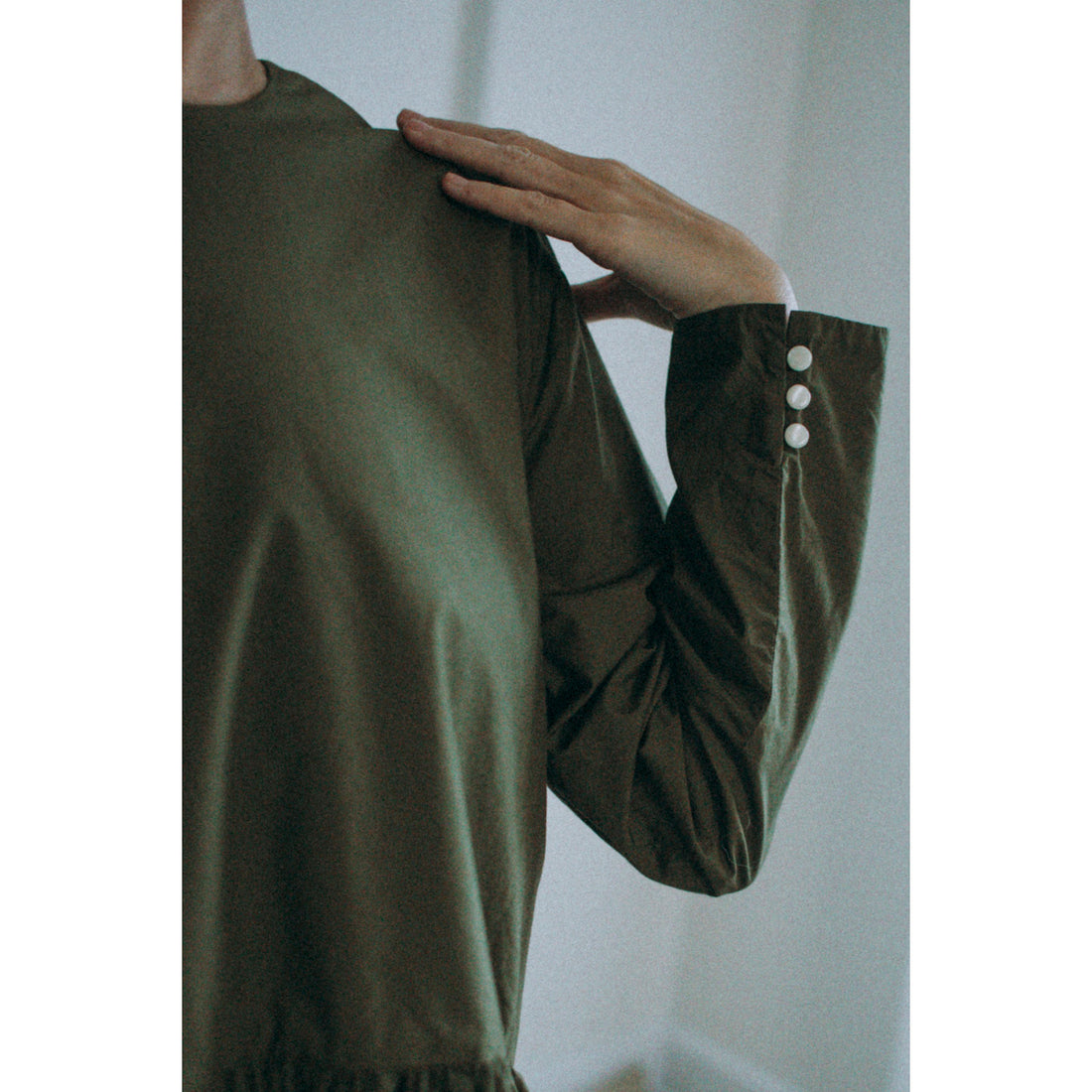 Ichi Antiquités Typewriter Dress in Khaki