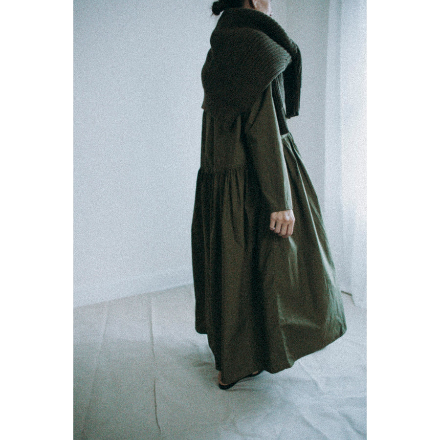 Ichi Antiquités Typewriter Dress in Khaki