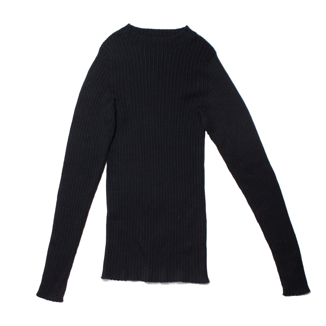 Ichi Antiquités Japan Wholegarment Rib Knit Pullover in Black